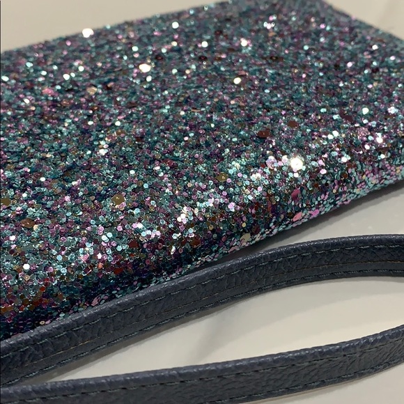 Icing Handbags - 5/$30! MIX & MATCH! ICING Blue Glitter ZIPPERED WALLET / WRISTLET!
